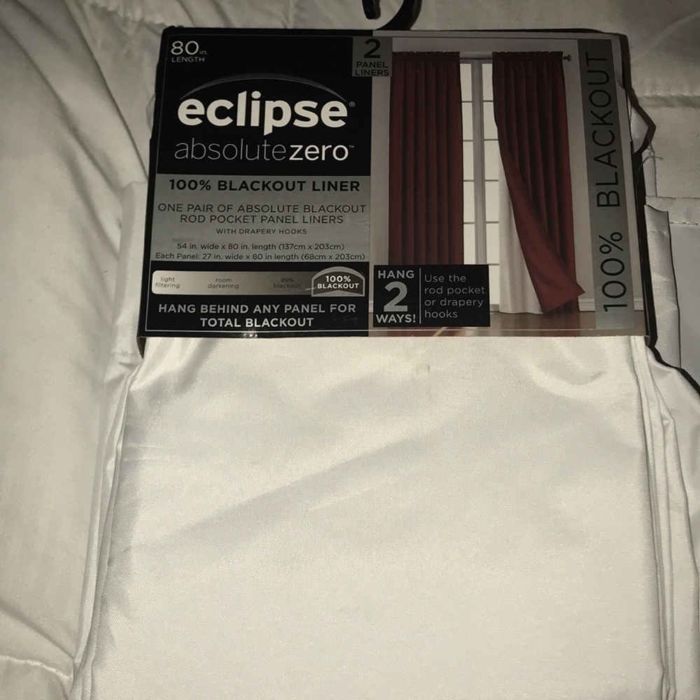 Blackout curtain liner